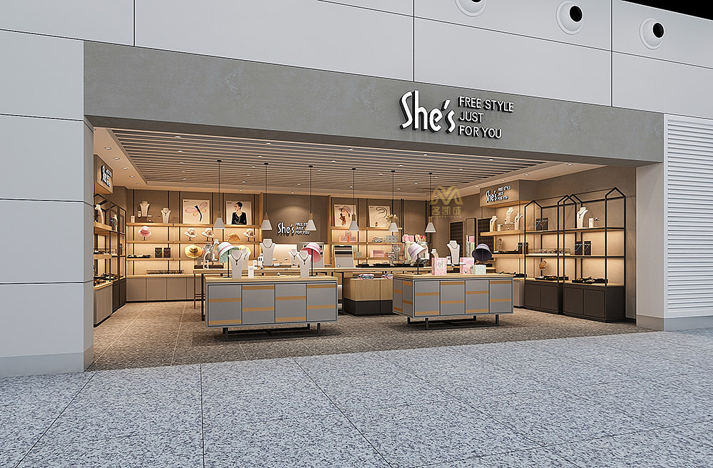 shes首饰品牌#门面设计 #商铺设计 #网红饰品店|空间|家装设计|名凯