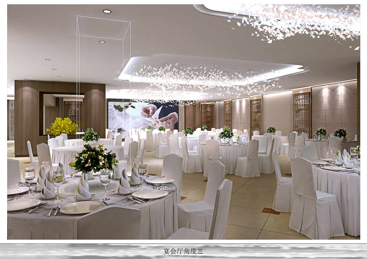 河南郑州顶级婚礼宴会厅设计效果图展示天恒装饰承接