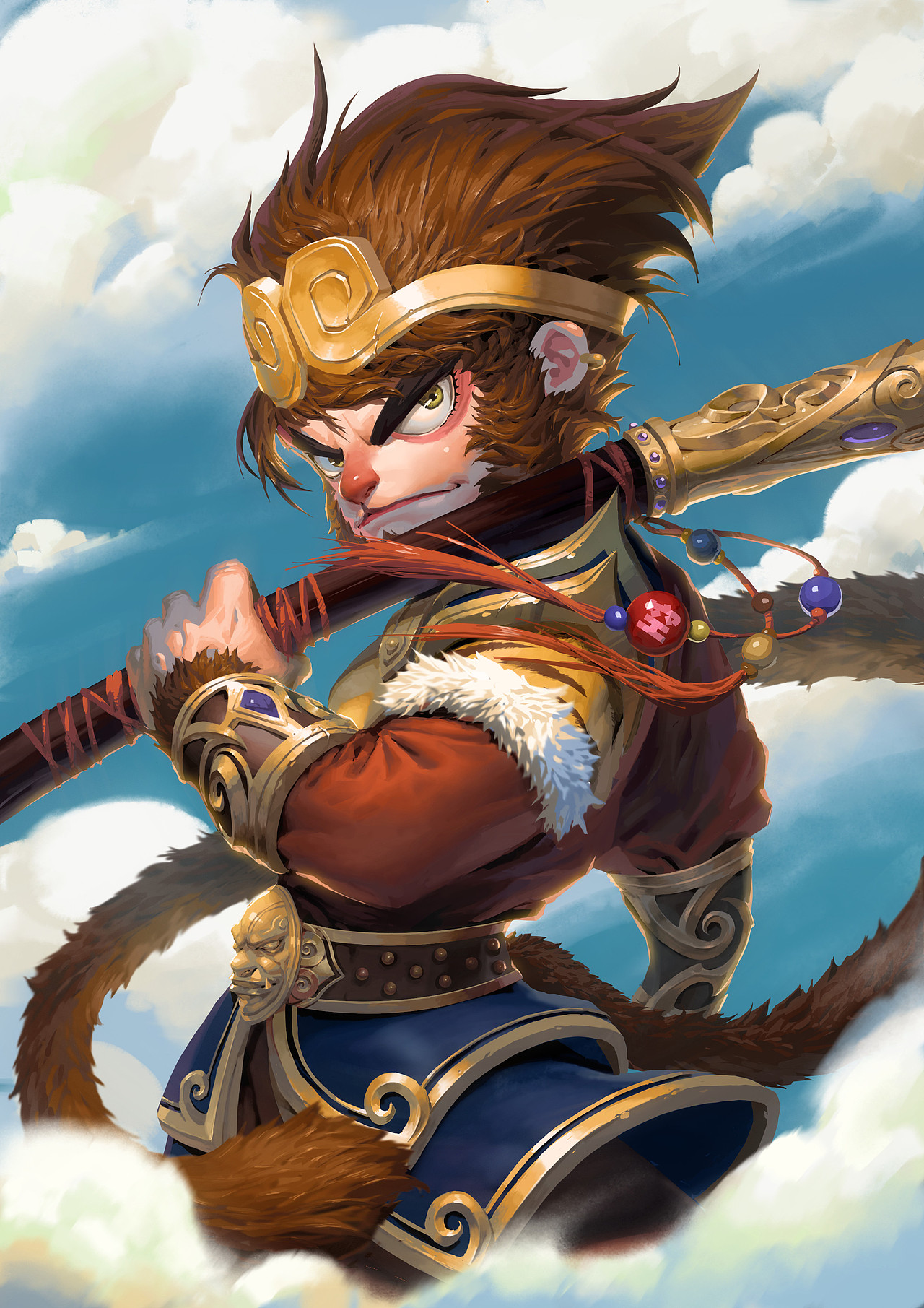 悟空-悟空杀|插画|游戏原画|artstuido0618_原创作品-站酷zcool