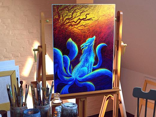 九尾狐（個人主頁-ZNTY3OTM4MDg=） - 創(chuàng)作習作 - 站酷設計師光旅Min原創(chuàng)素材 - 站酷ZCOOL