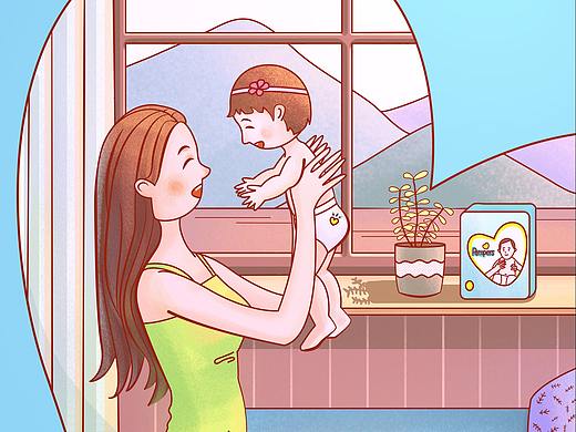 纸尿裤插画习作