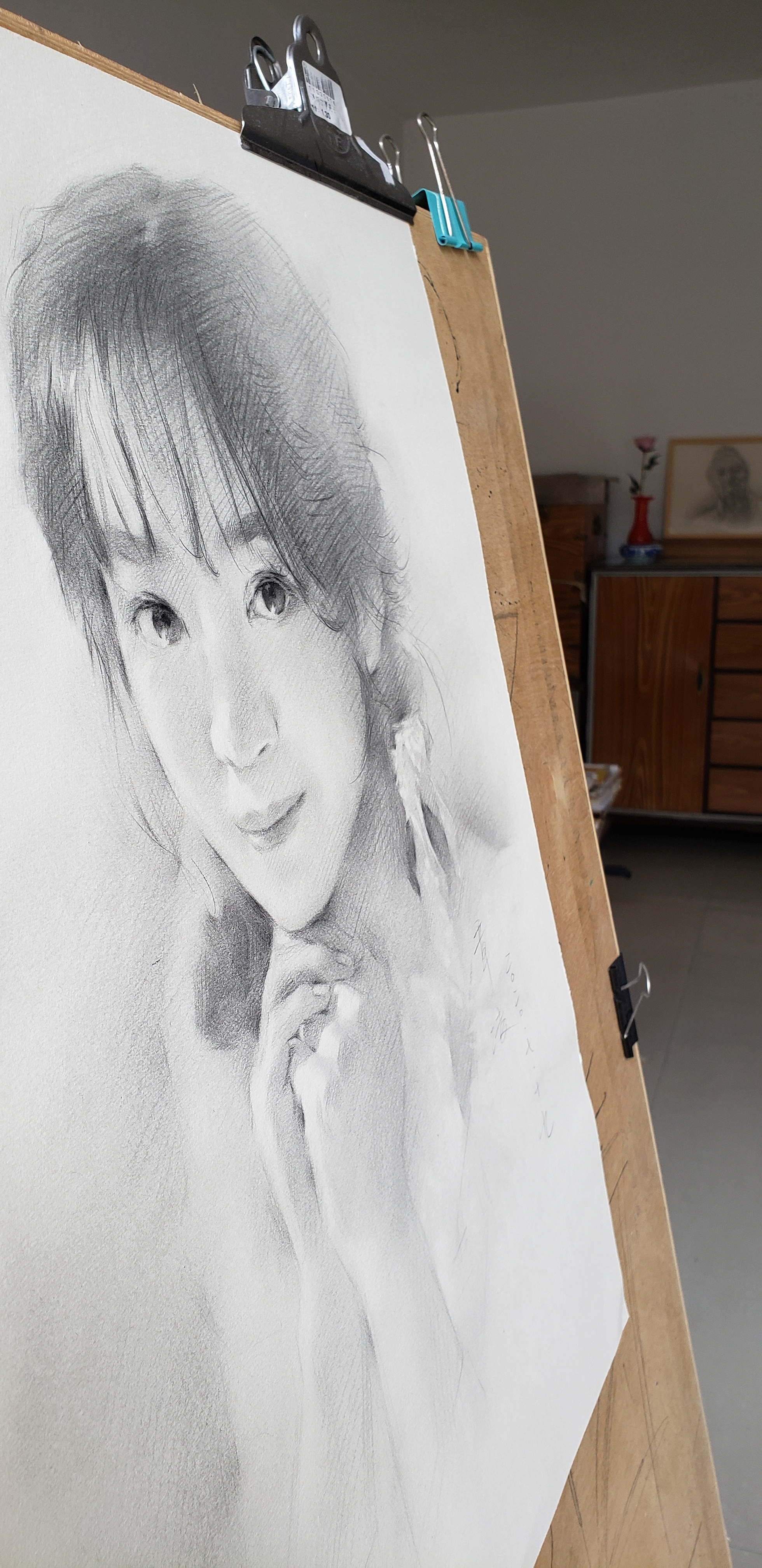 清新风女子素描