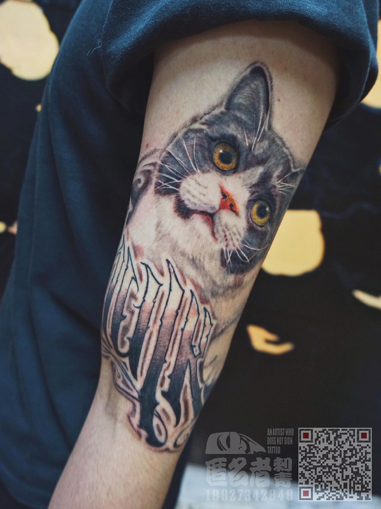 mn 美女的猫咪纹身作品