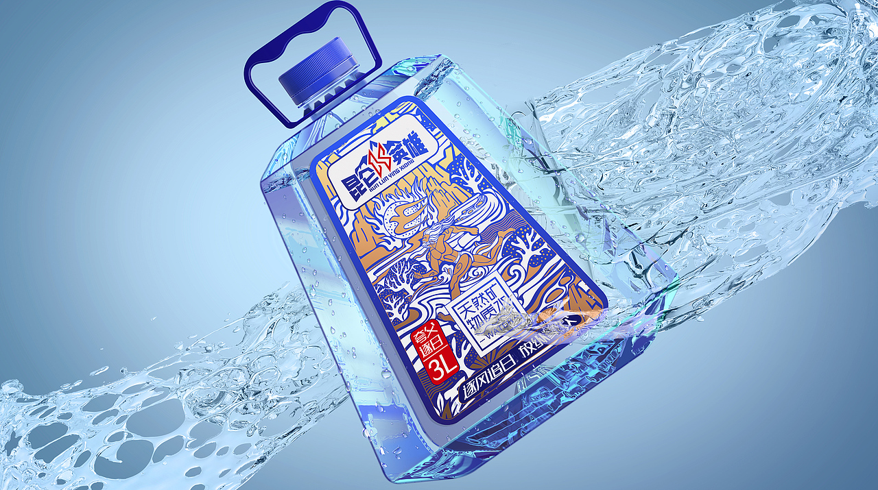 昆仑英雄水品牌包装设计