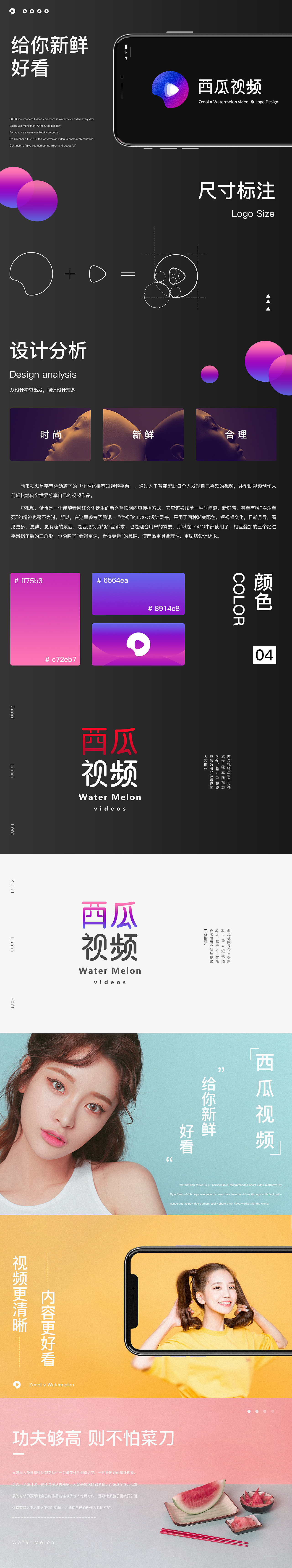西瓜视频LOGO释义（图ZMTMxNzc2MjAw） - 图案 - 站酷设计师Lum帅帅帅原创素材 - 站酷ZCOOL