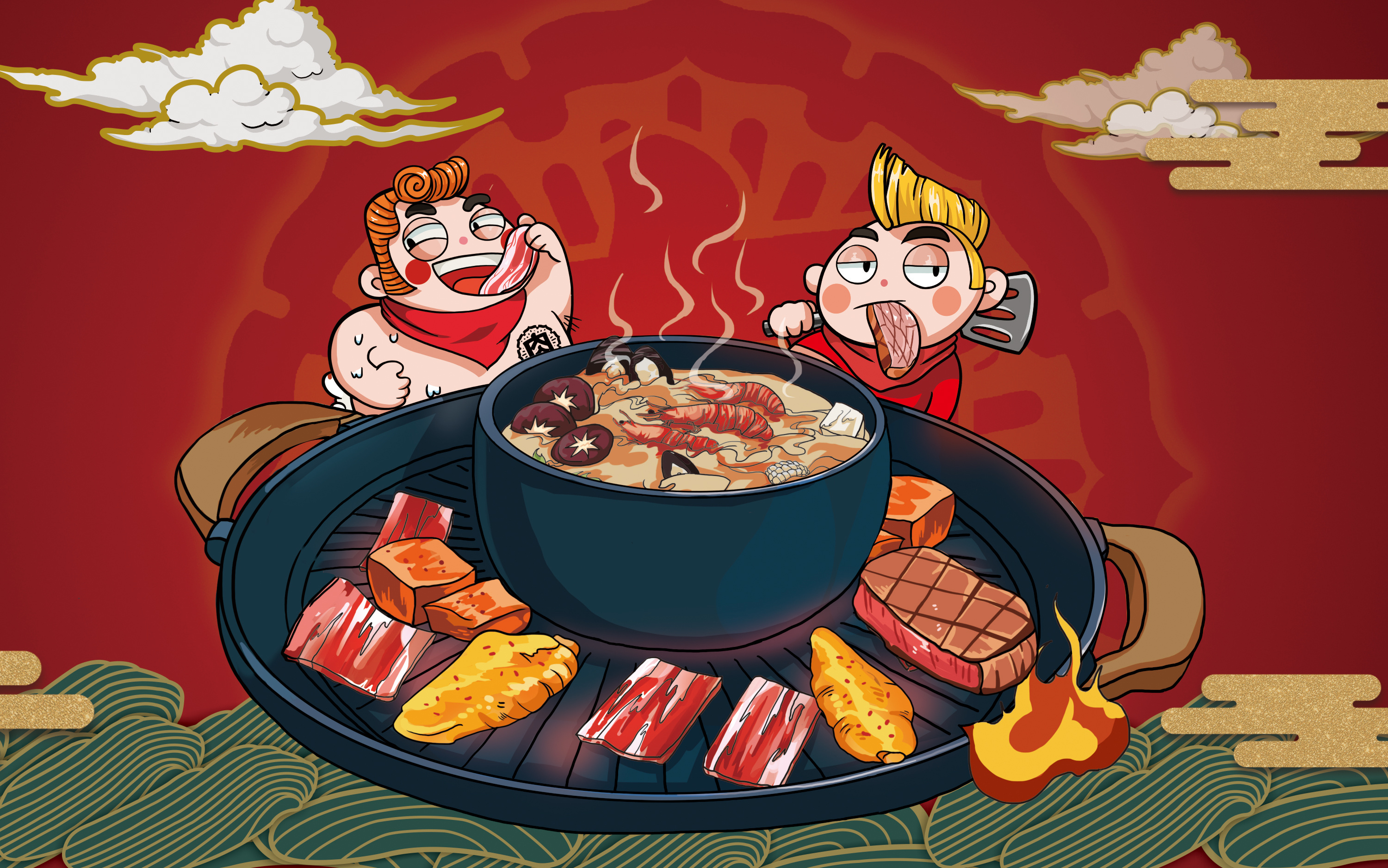 专注餐饮这几年——意合餐饮插画合集(上)