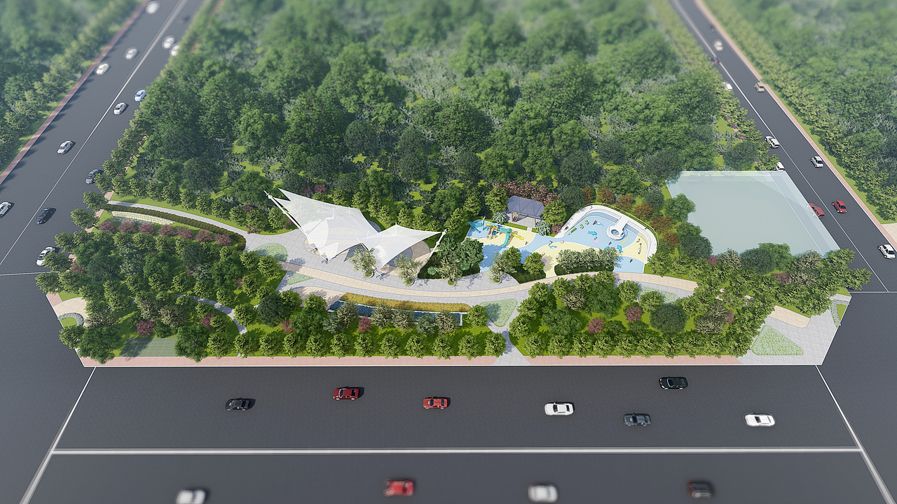 某市政公园效果图