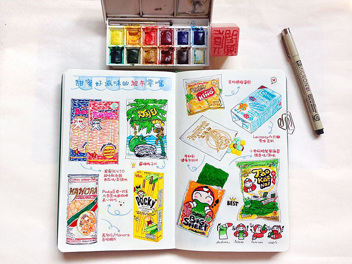 【This is Thailand】泰国手绘游记插画(图ZNDg3NDY4MTY=) - 商业插画 - 站酷设计师阗真原创素材 - 站酷ZCOOL