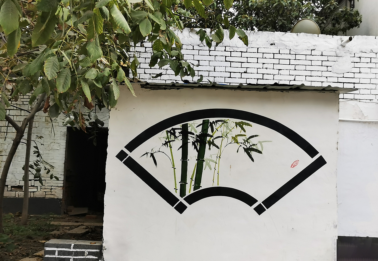 学校墙绘国画山水国画花卉油画山水真石漆画