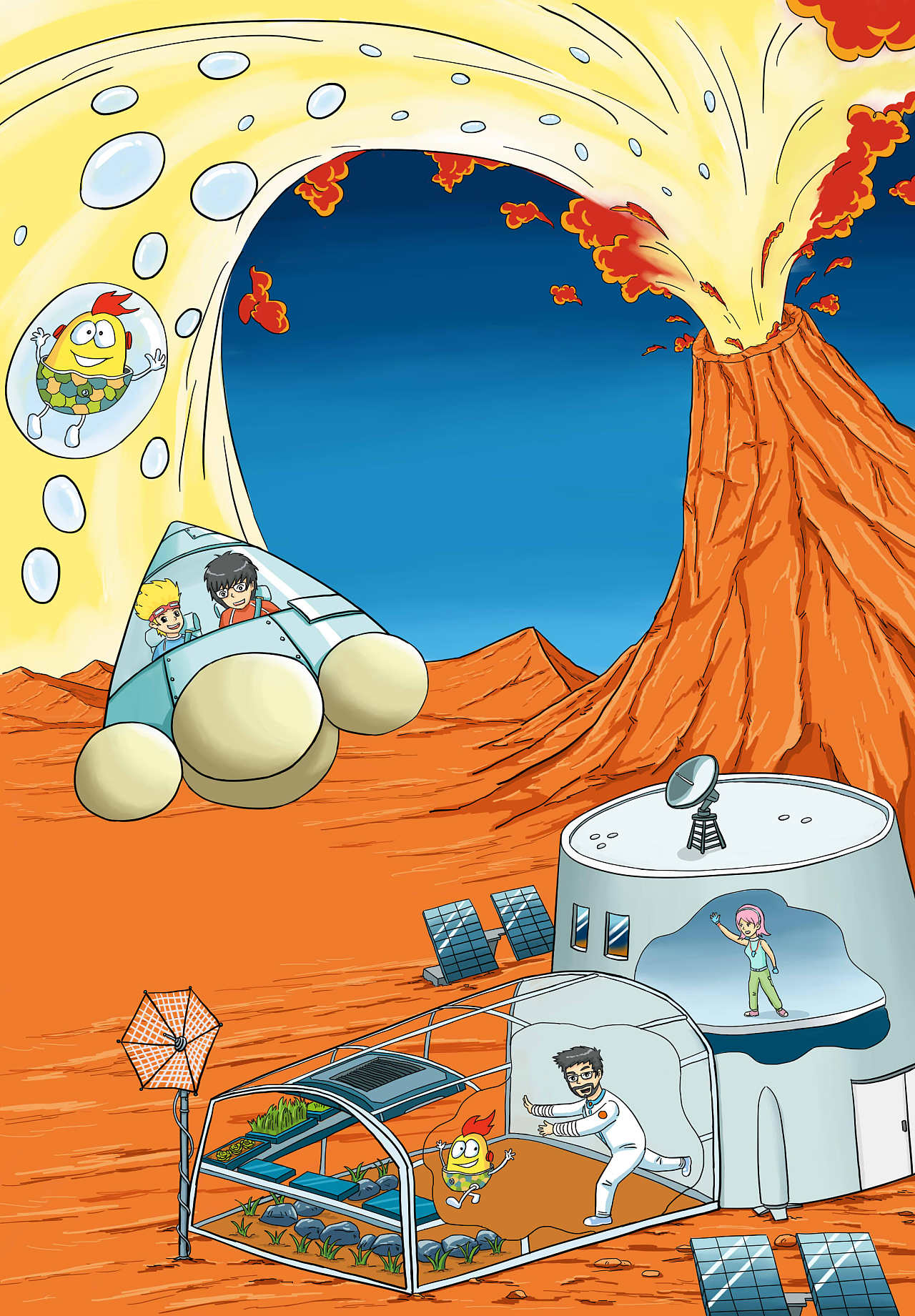 火星主题小插画-获火星wacom大赛优秀奖|插画|概念设定|小嗲鸟 - 原创作品 - 站酷 (ZCOOL)