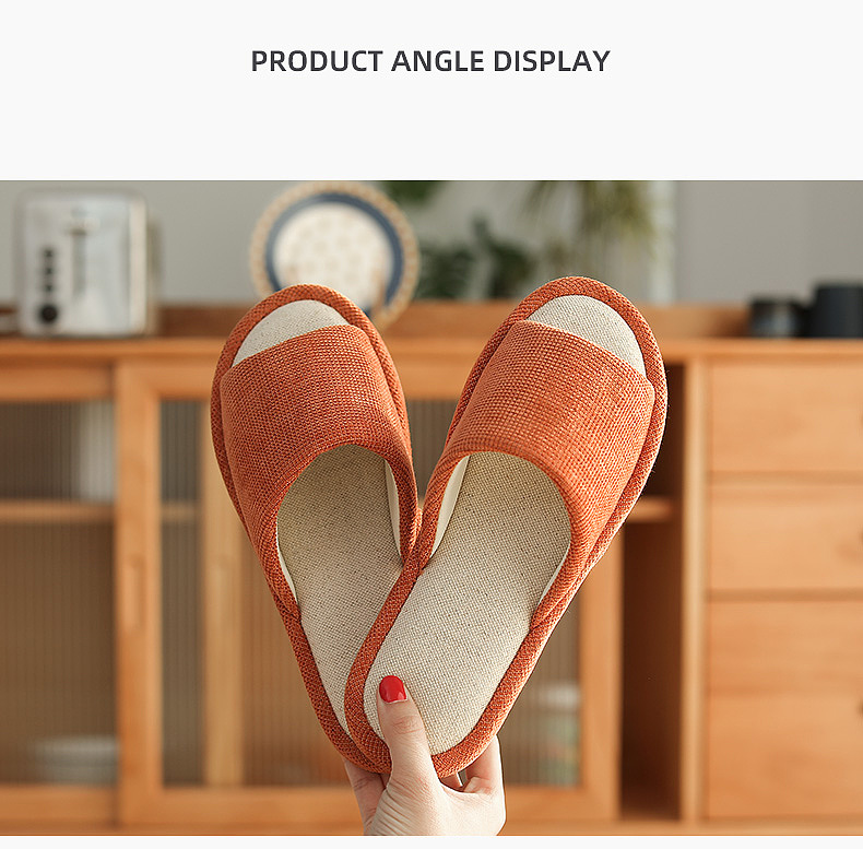 棉麻拖鞋家居拖鞋拍摄