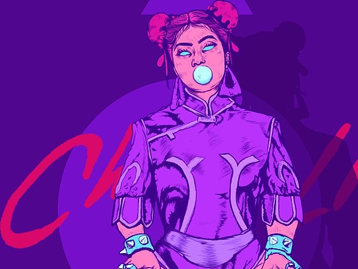 麻辣鸡版春丽插画