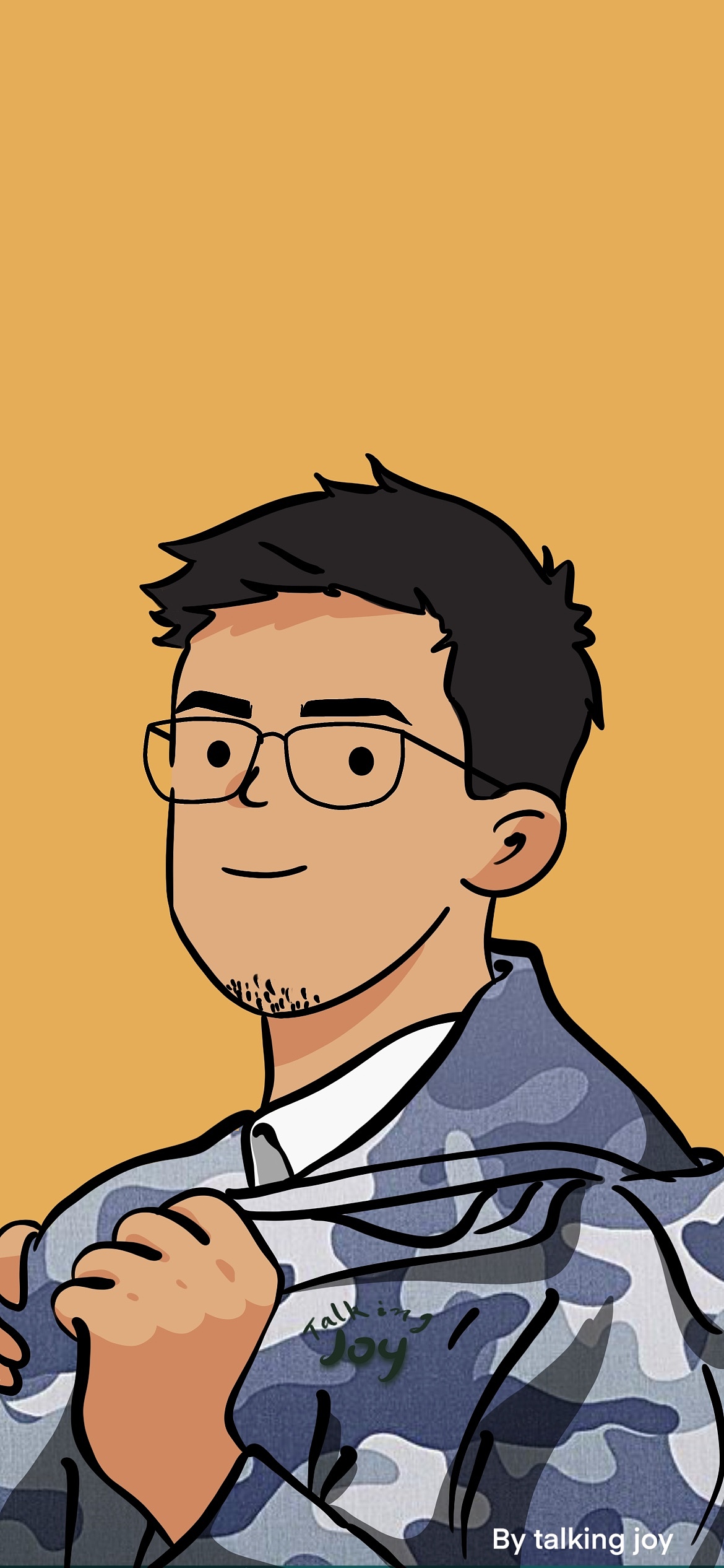 自拍简笔画系列