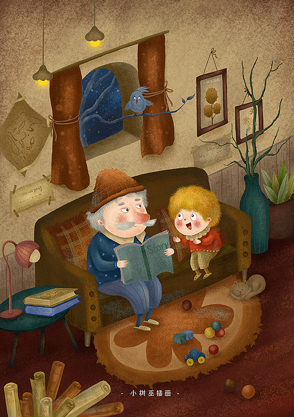 儿童绘本杂志封面插画系列