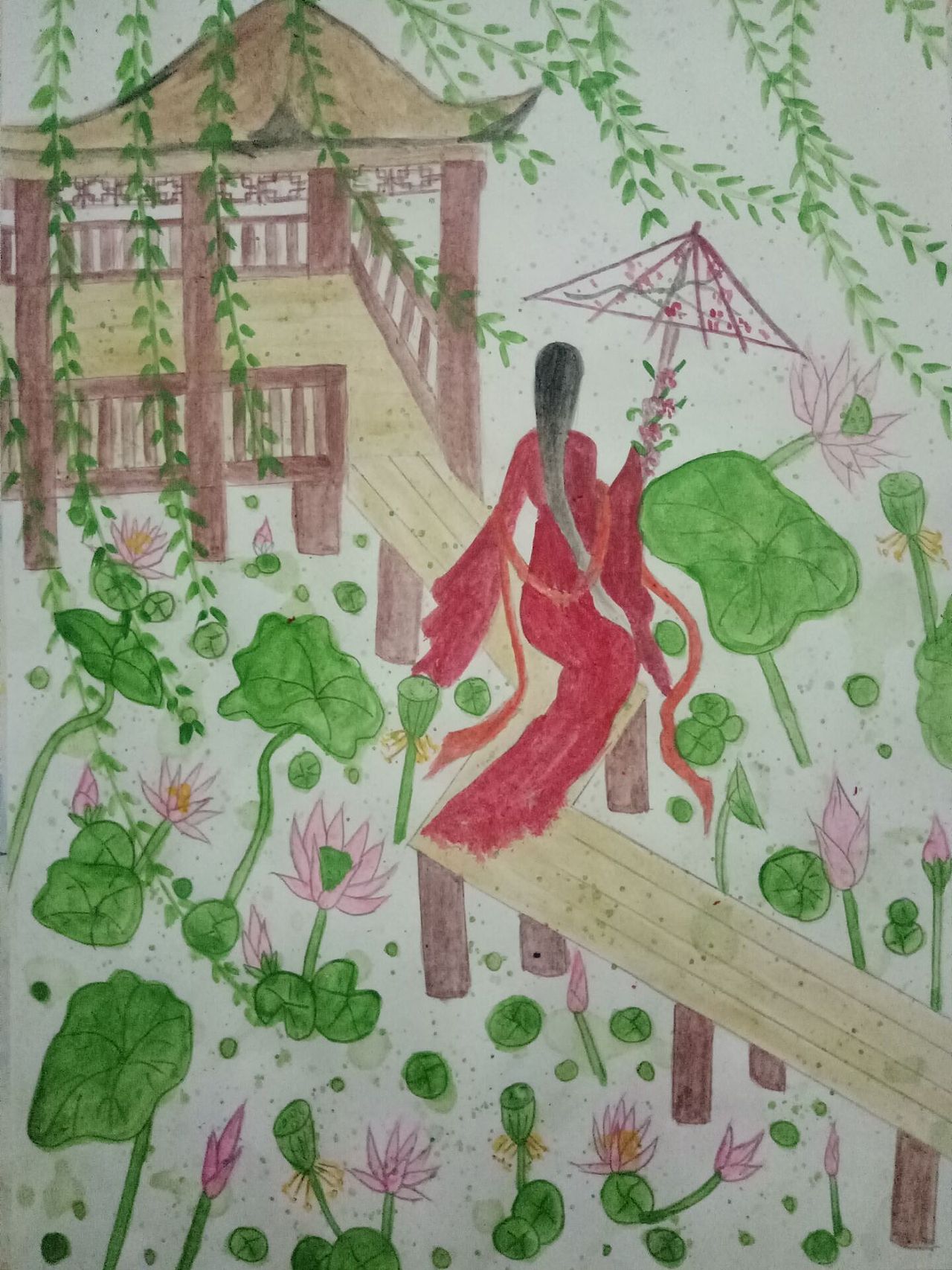 微风徐徐,荷花芳草垂杨渡