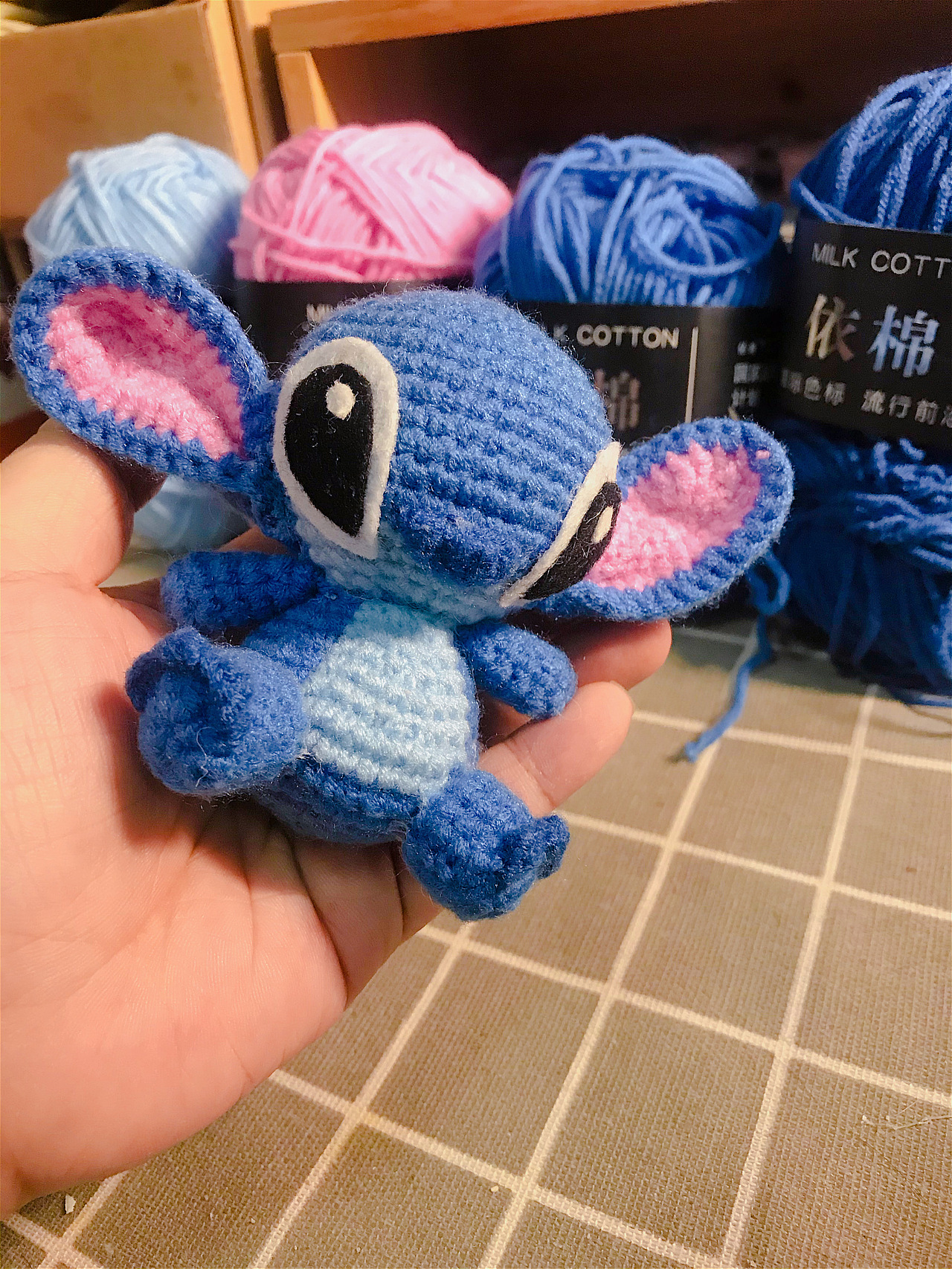 手工钩针玩偶第一单史迪仔