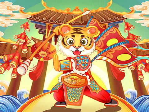 婴幼儿棉签包装插画