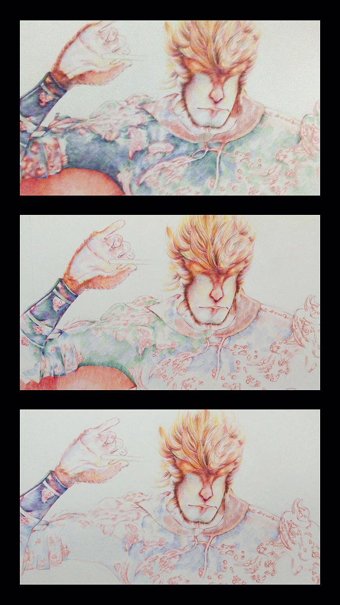 彩铅-大圣归来|纯艺术|绘画|kanou_emi - 原创作品 - 站酷 (zcool)