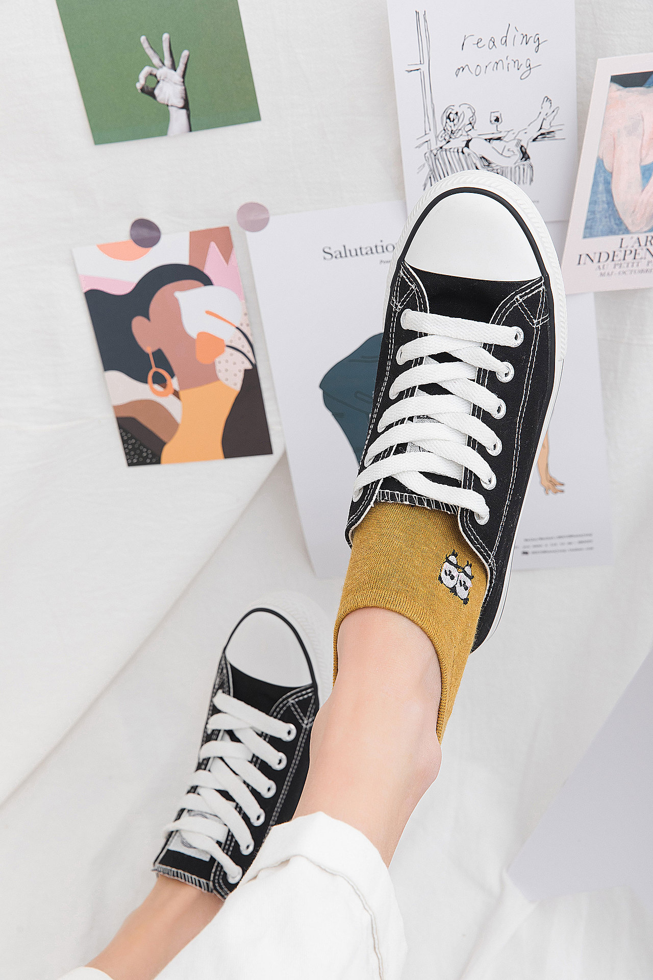 2020春夏刺绣隐形袜女袜短袜日系INS