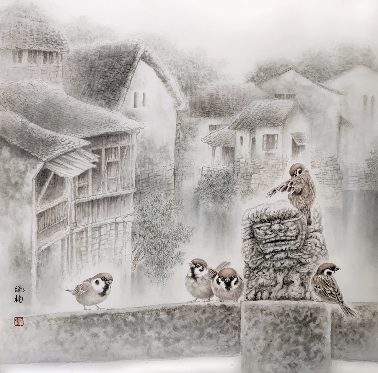 工笔江南|纯艺术|国画|新染画室 - 原创作品 - 站酷 (zcool)