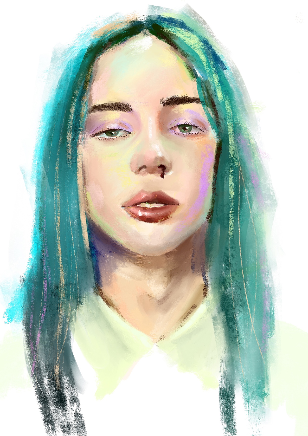 Billie Eilish（圖ZMTY5OTU1NTcy） - 創(chuàng)作習(xí)作 - 站酷設(shè)計師搶救浪漫原創(chuàng)素材 - 站酷ZCOOL