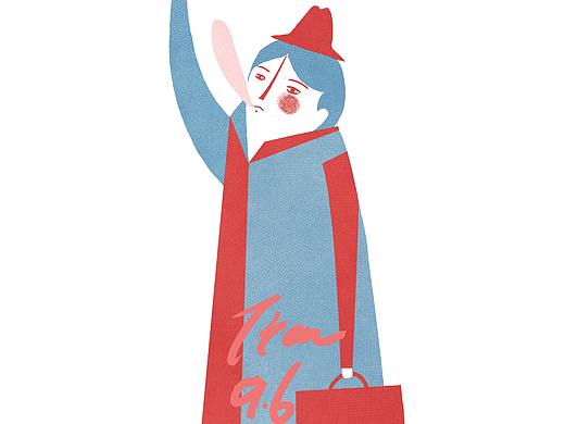 坐地铁的老奶奶