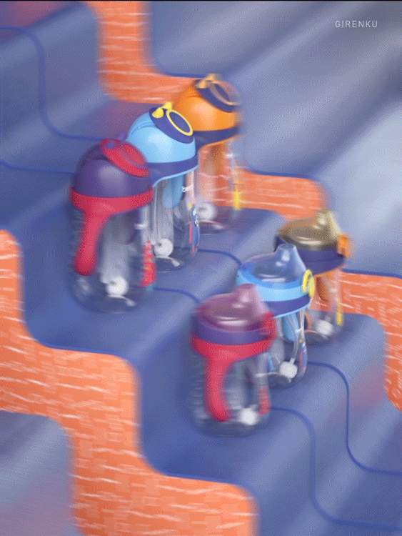 【beedoll小怪兽水杯】创意视觉动画——巨人谷制作（图ZMjEwOTkzNjI0） - Motion Graphic - 站酷设计师巨人谷GIRENKU原创素材 - 站酷ZCOOL