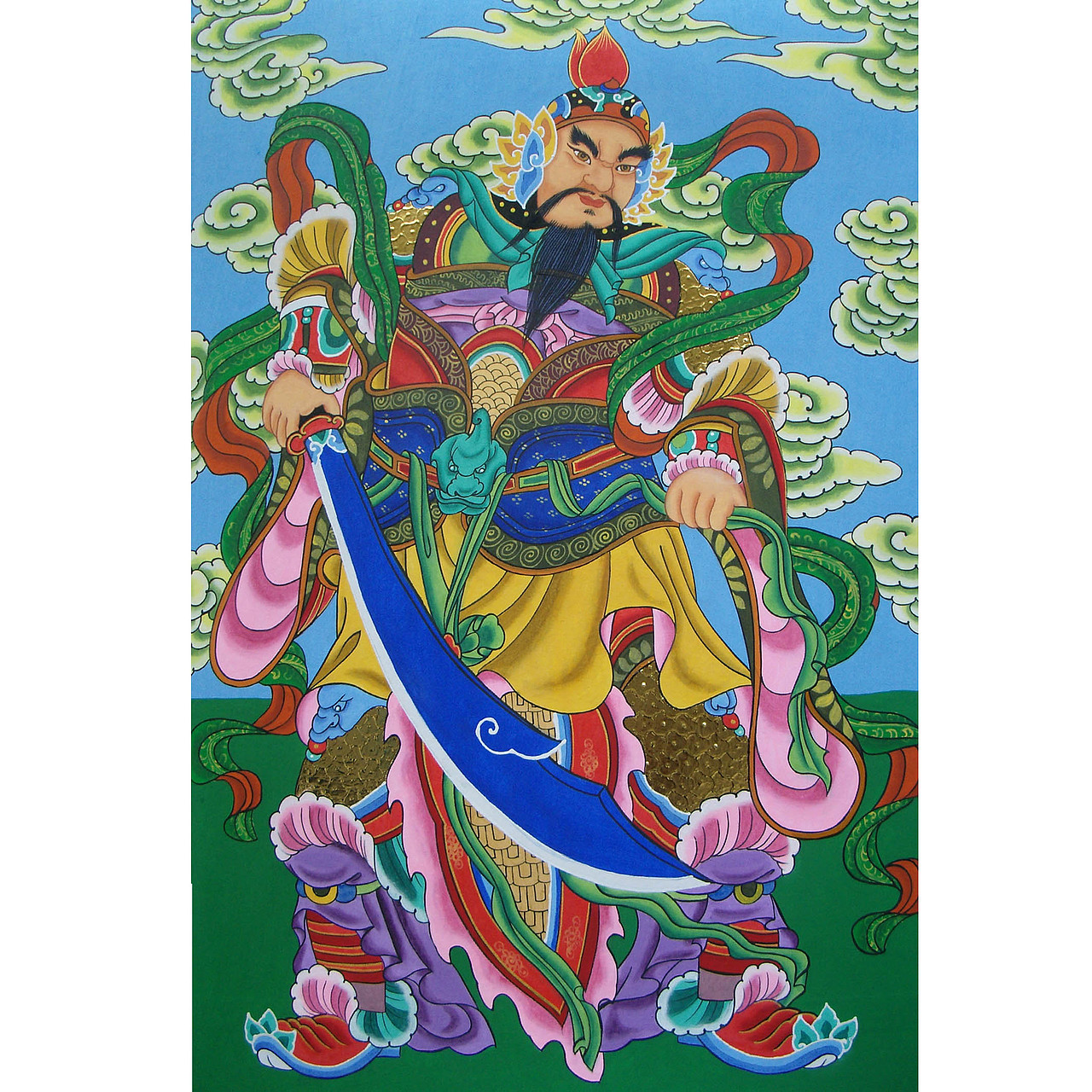 道教神像画家族供奉神像画