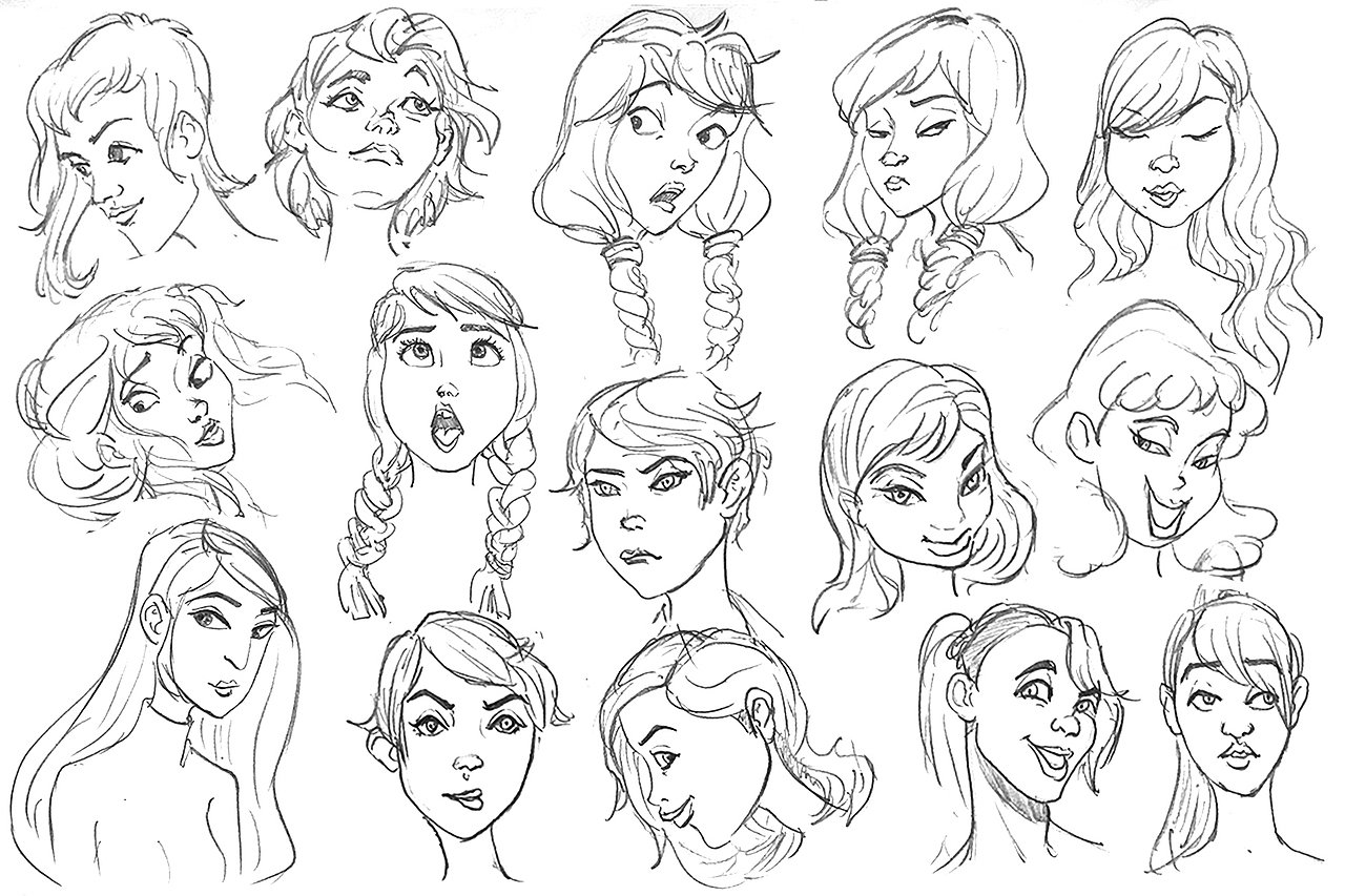 卡通人物头像（图ZMTc3NzU1ODE2） - 单幅漫画 - 站酷设计师庄子腾原创素材 - 站酷ZCOOL