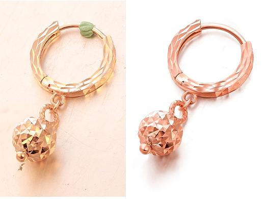 k金车花耳饰修图