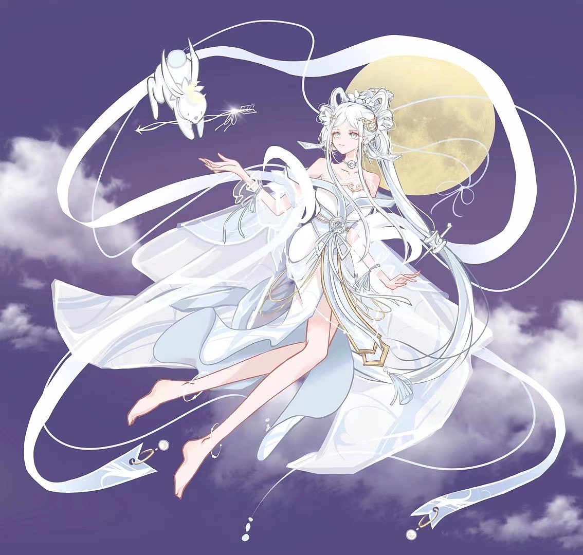 嫦娥皮肤设计-玉玲珑