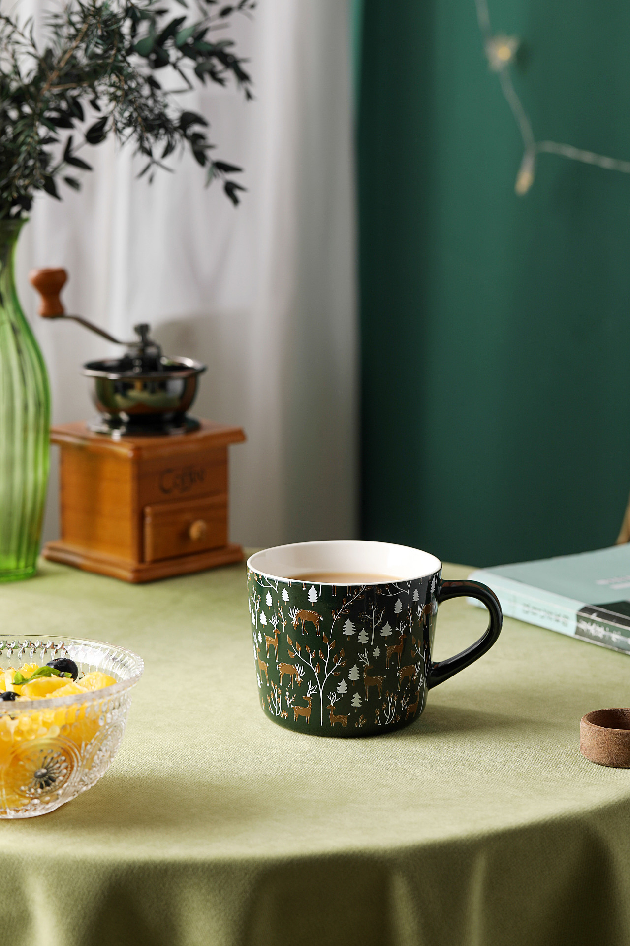 产品摄影 | 创意墨绿马克杯咖啡杯