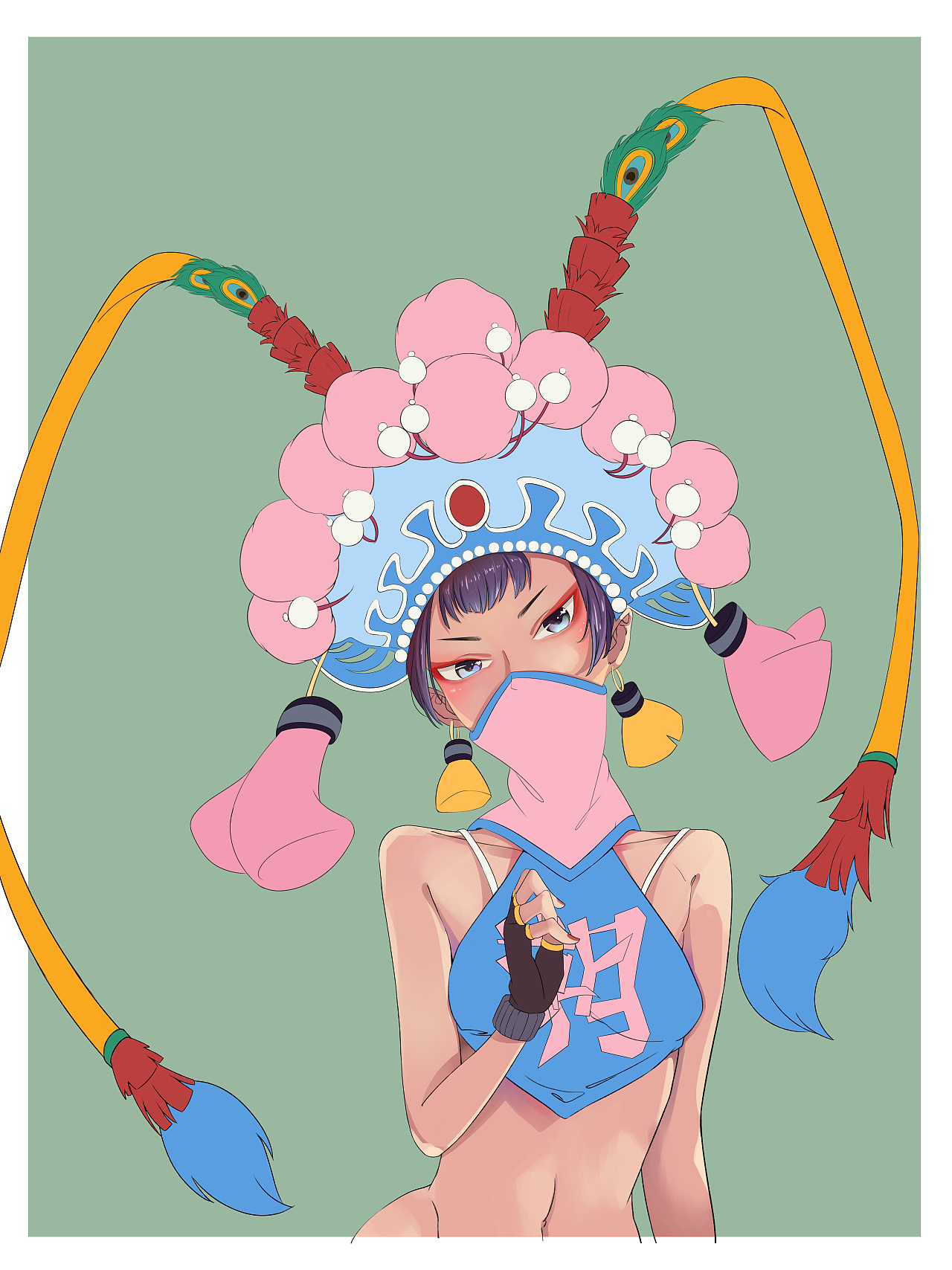 国潮（图ZMTc2NzY1NjMy） - 创作习作 - 站酷设计师猫玖酒原创素材 - 站酷ZCOOL