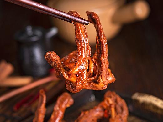 轩海文化传媒美食拍摄 鸭头 鸭脖 鸭翅 鸭架 
