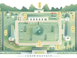 珠海百島學院-恒慧園手繪地圖