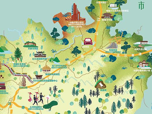 旅游景区旅游地图