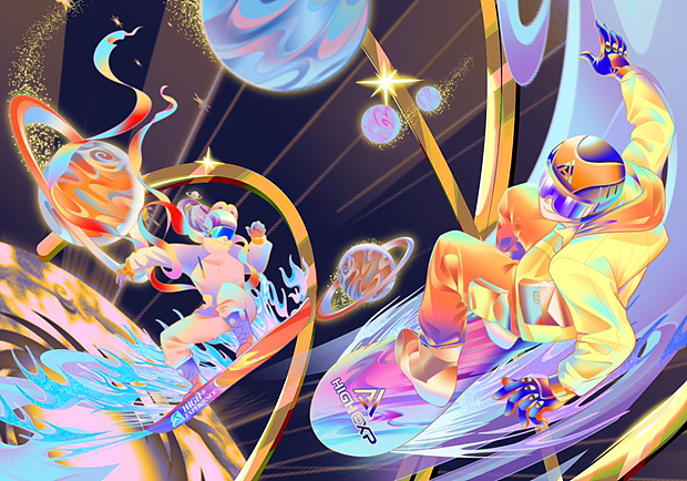 至高滑板插画设计（图ZMzQwOTczNzQ4） - 新锐潮流插画 - 站酷设计师恍若深蓝原创素材 - 站酷ZCOOL