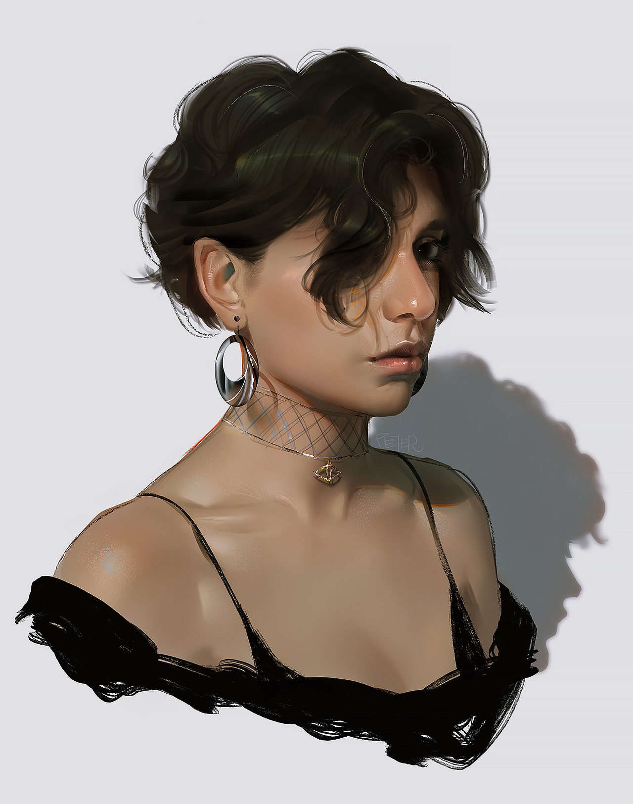 人像课程上的演示（图ZMjYxMzUzMTI0） - 商业插画 - 站酷设计师Peter肖吉原创素材 - 站酷ZCOOL