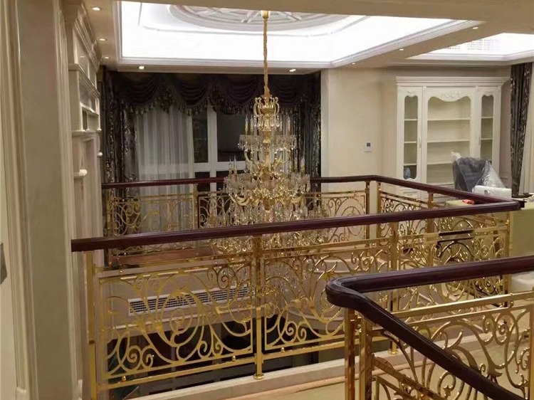 楼梯豪华起步柱将军柱平度创意铜楼梯扶手厂家定制