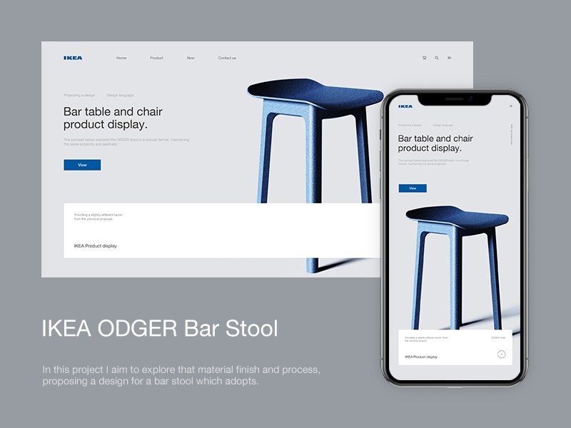 IKEA ODGER Bar Stool