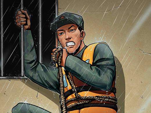 马一稿抗洪特辑画面