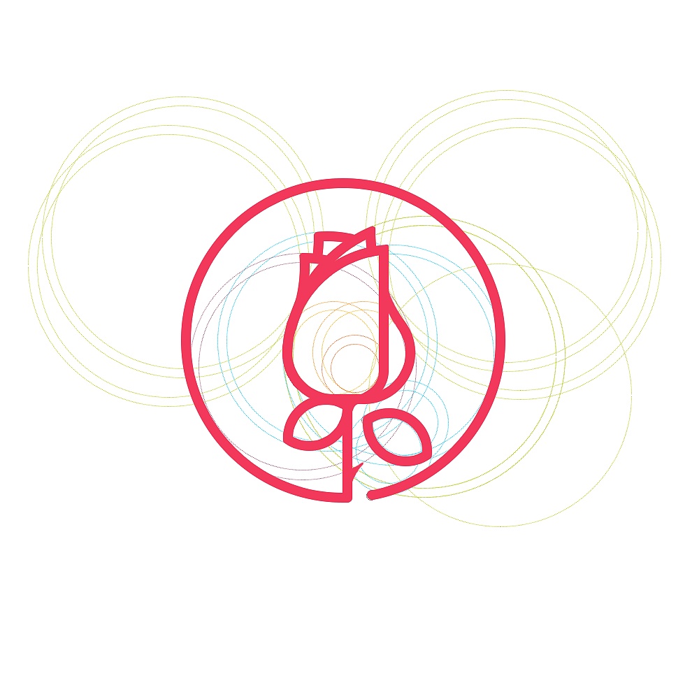 临摹设计一个玫瑰的logo