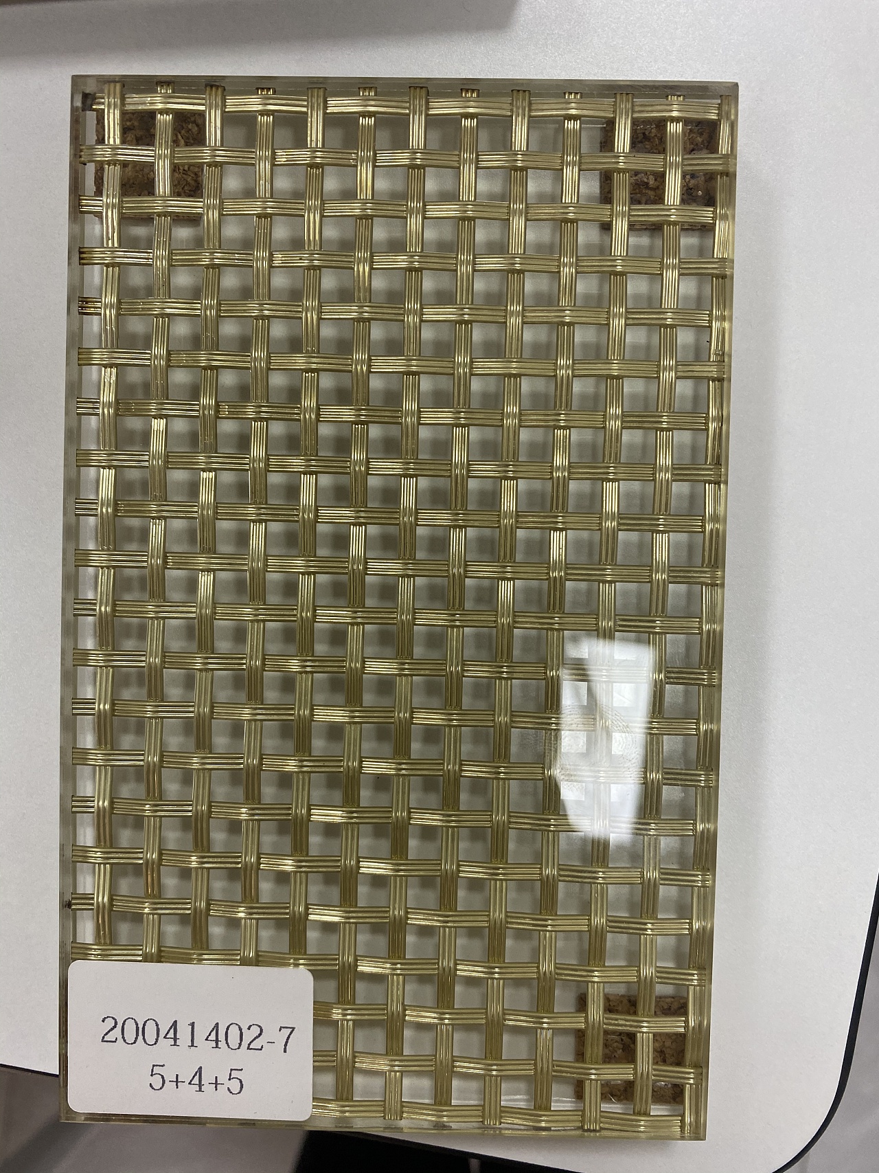 玻璃夹层金属网 装饰艺术玻璃 装饰夹丝玻璃中