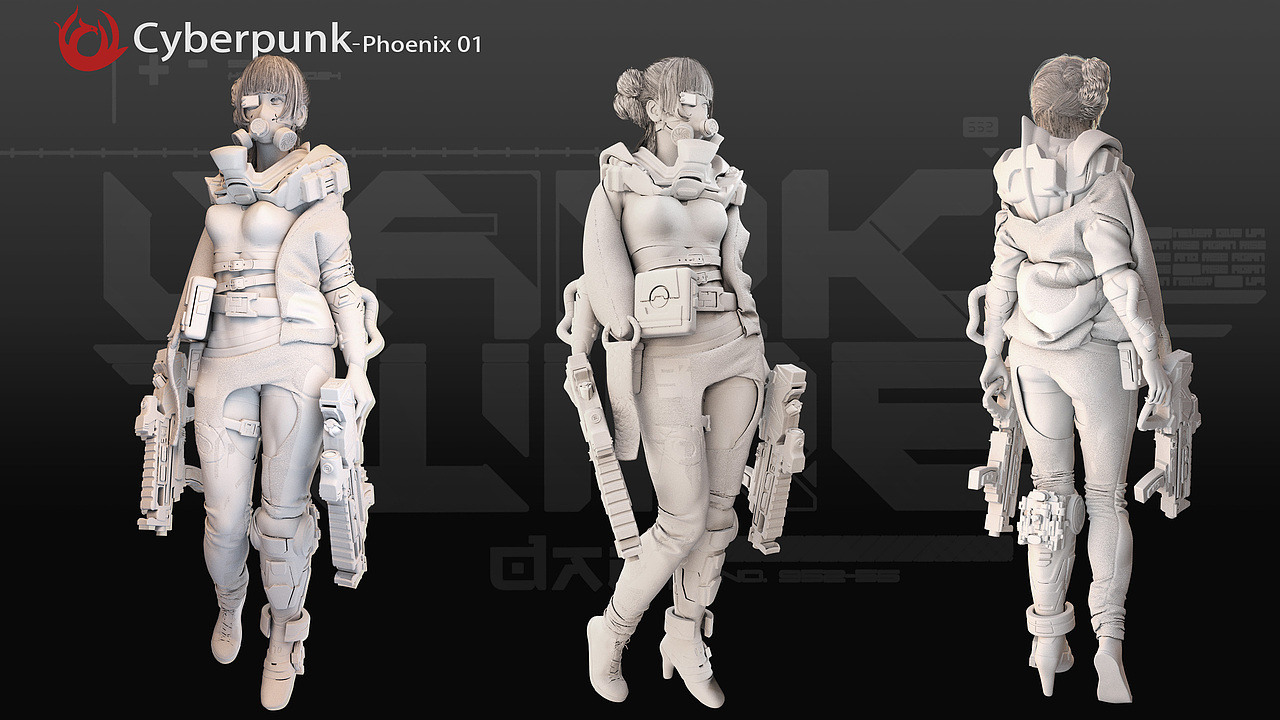 科幻设定—赛博朋克 女孩（图ZMTY3MDkzMTg0） - 人物/生物 - 站酷设计师ElomNicky原创素材 - 站酷ZCOOL