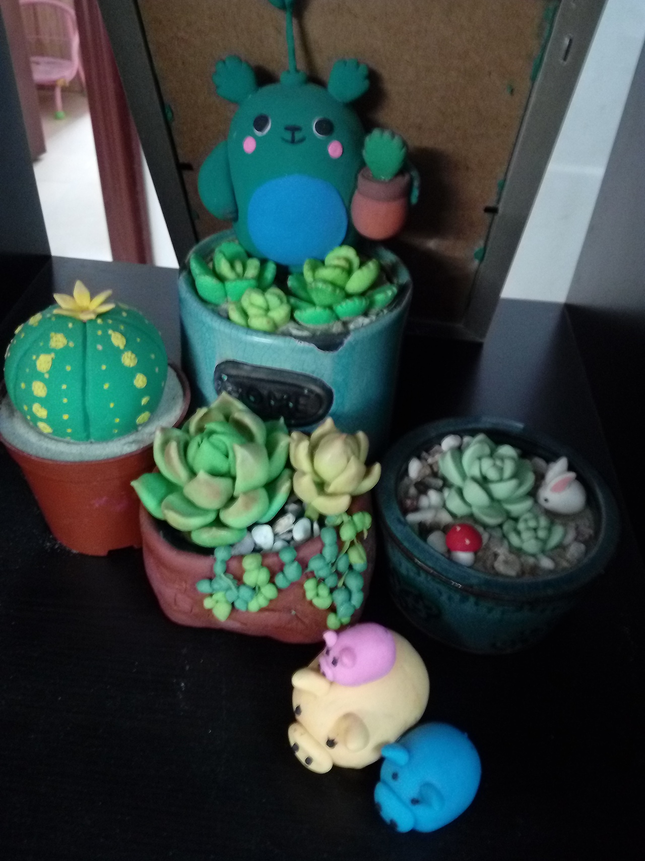 软陶手作:多肉作品