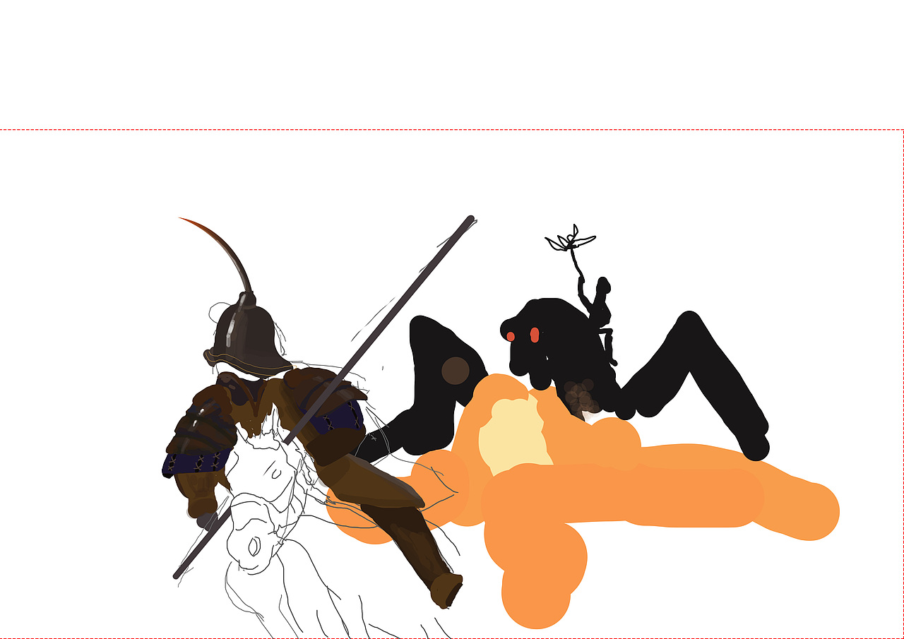 绘画经过:大体方位