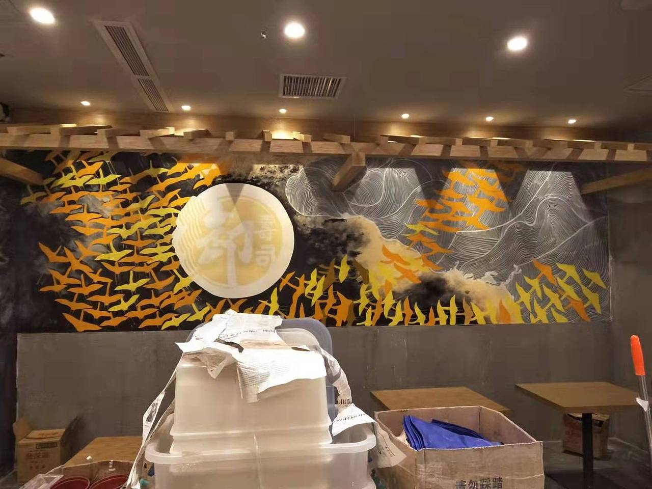 一级棒寿司 寿司壁画 寿司涂鸦 日式寿司墙绘