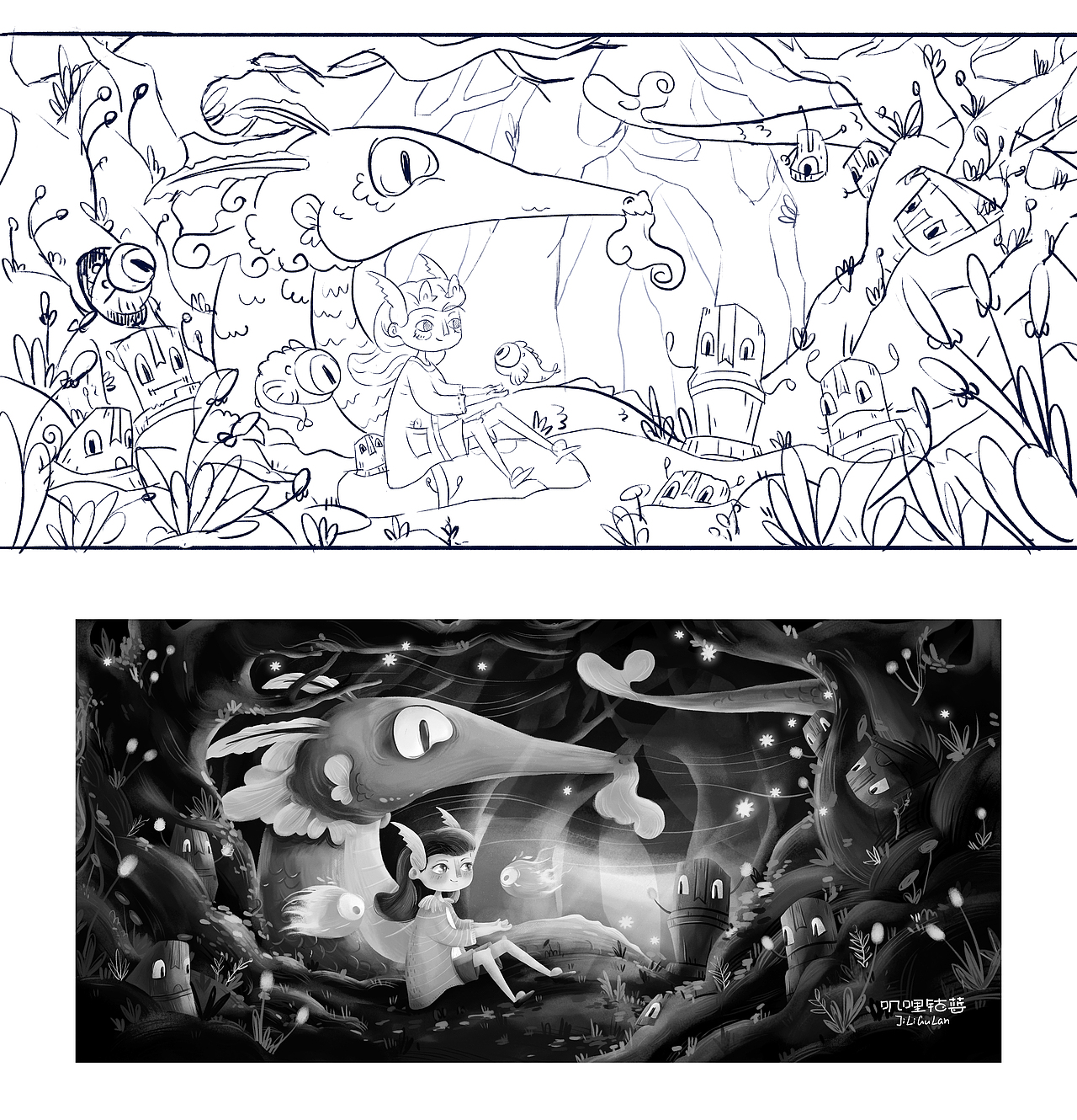 夢幻森林（圖ZMjI5NzE3OTE2） - 創(chuàng)作習(xí)作 - 站酷設(shè)計師嘰哩鈷藍(lán)原創(chuàng)素材 - 站酷ZCOOL