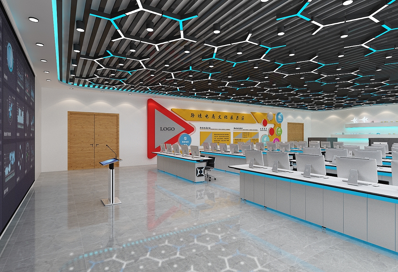 电商科技展厅效果图设计