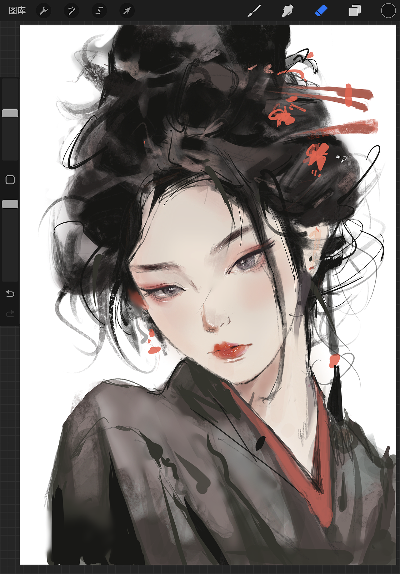 古风美女临摹（图ZMzQ5MzAxMzIw） - 艺术插画 - 站酷设计师Z082451057原创素材 - 站酷ZCOOL